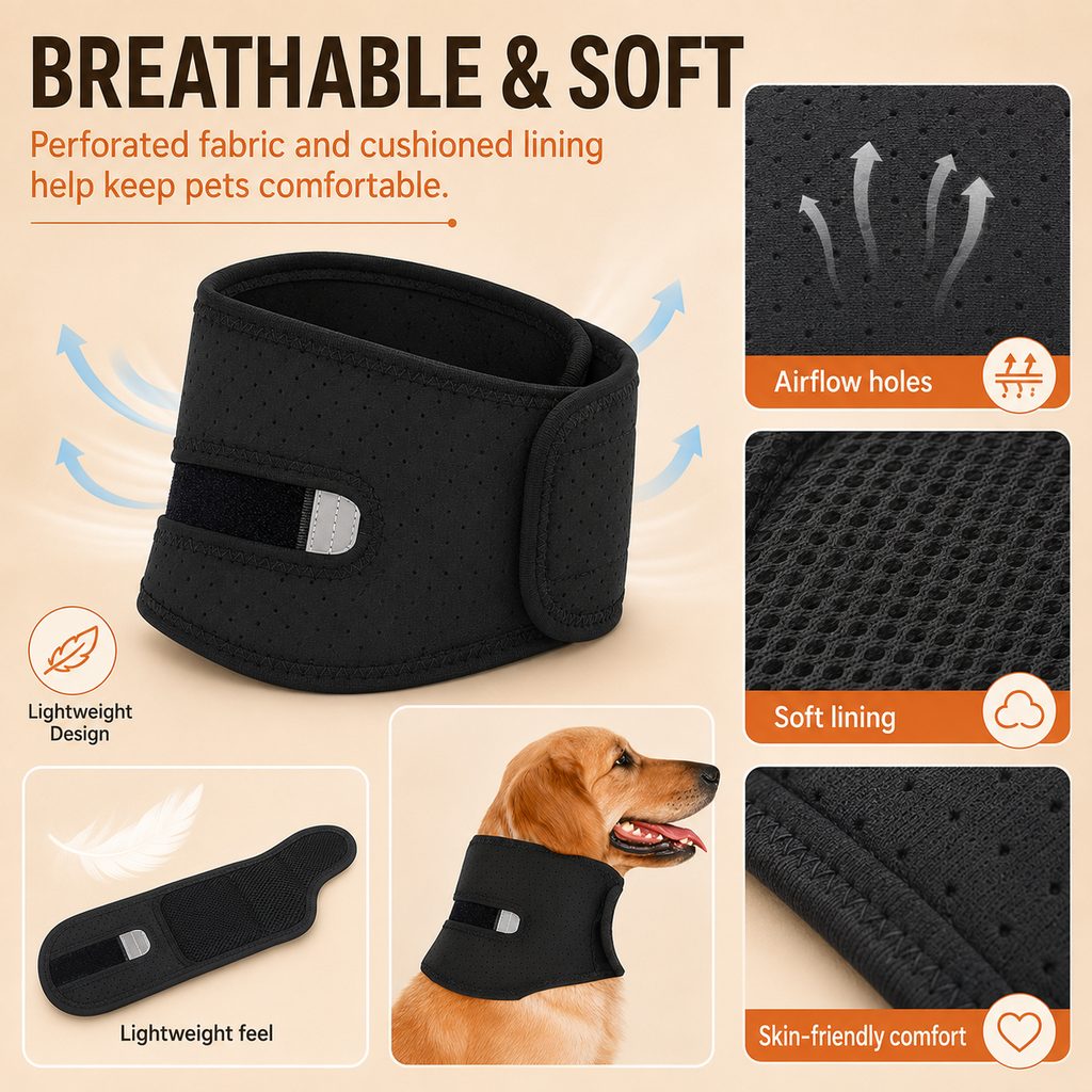 Paws in Awe Dog Neck Brace for Post-Surgery Recovery & Daily Neck Support - Soft Adjustable Collar for Comfortable Home Healing image 5