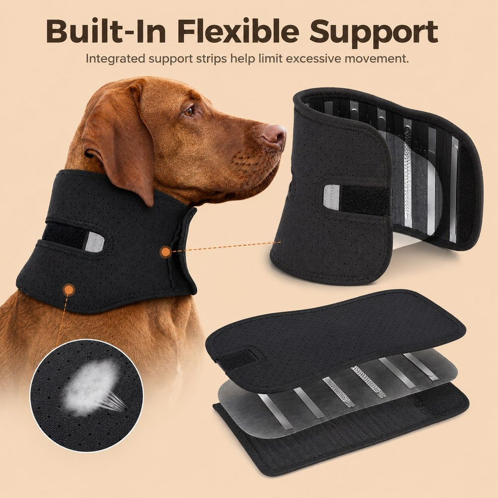 Paws in Awe Adjustable Dog Neck Support Brace for Rest & Recovery - Breathable Cervical Collar for Limited Neck Movement image 5
