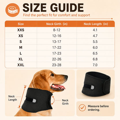 Paws in Awe Dog Neck Brace for Post-Surgery Recovery & Daily Neck Support - Soft Adjustable Collar for Comfortable Home Healing image 10