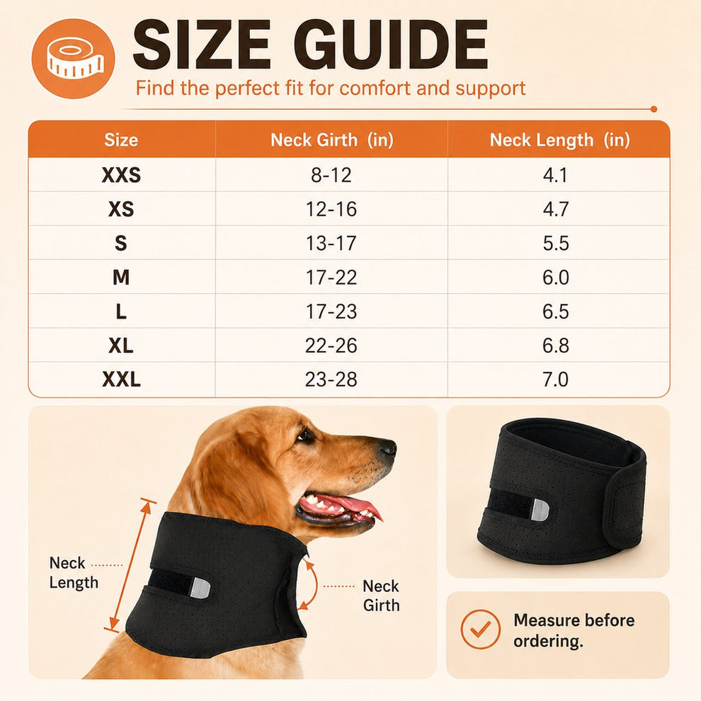 Paws in Awe Dog Neck Brace for Post-Surgery Recovery & Daily Neck Support - Soft Adjustable Collar for Comfortable Home Healing image 10