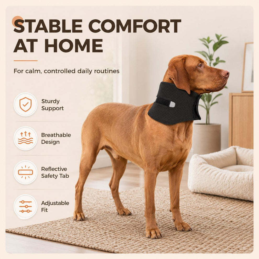 Dog neck support brace for stable comfort at home