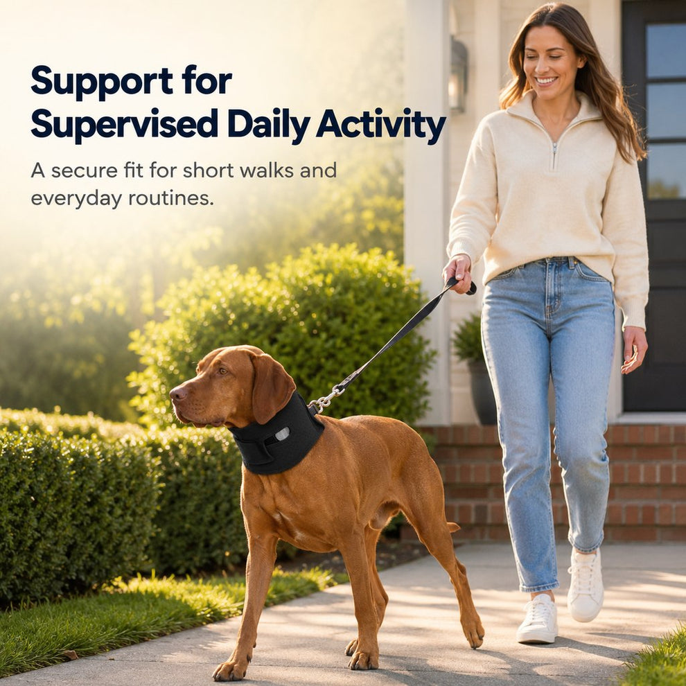 Paws in Awe Adjustable Dog Neck Support Brace for Rest & Recovery - Breathable Cervical Collar for Limited Neck Movement image 3
