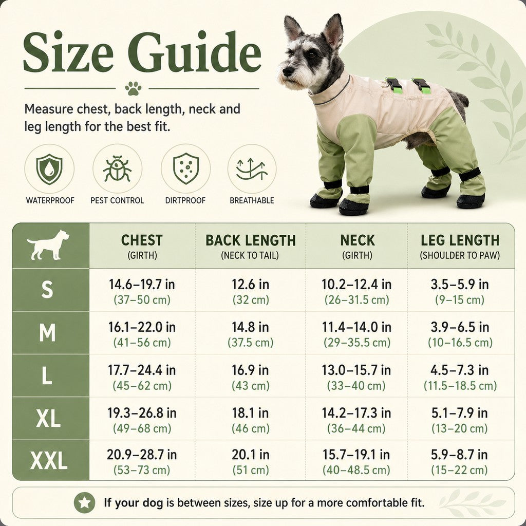 Paws in Awe Dog Outdoor Protection Suit – Keep Fur Cleaner from Grass, Dirt, Bugs & Wet Ground During Walks image 9
