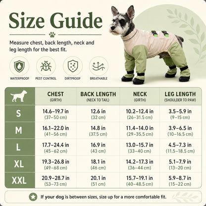 Paws in Awe Dog Outdoor Protection Suit – Keep Fur Cleaner from Grass, Dirt, Bugs & Wet Ground During Walks image 9
