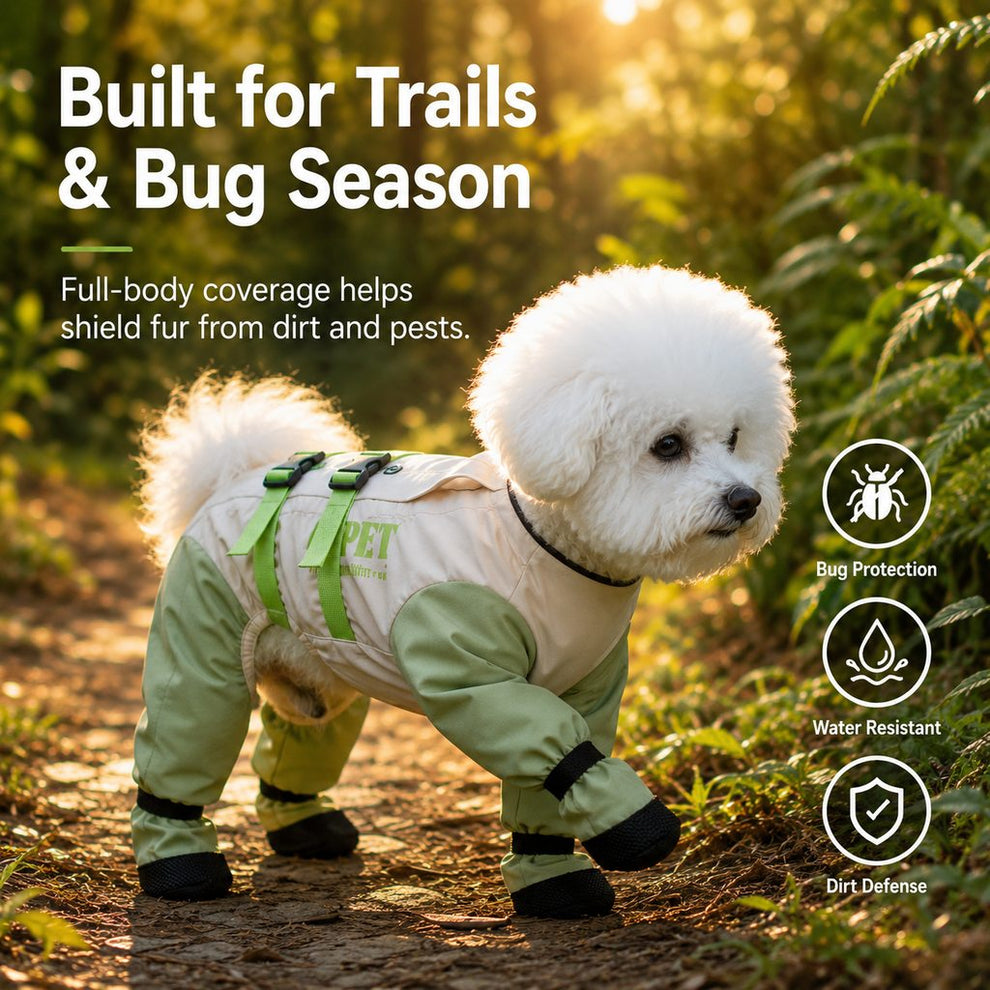 Paws in Awe Dog Outdoor Protection Suit – Keep Fur Cleaner from Grass, Dirt, Bugs & Wet Ground During Walks image 5