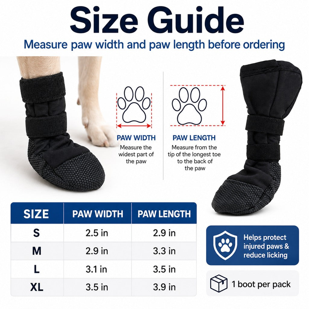 Paws in Awe Dog Paw Recovery Boot for Home Rest & Walks - Anti-Lick Protective Cover for Injured Paws image 10