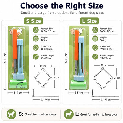 Paws in Awe Foldable Dog Poop Catcher for Walks - No-Bend Waste Pickup Tool with Telescopic Handle image 5