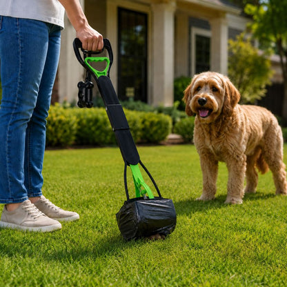 Dog pooper scooper with long handle new gallery image