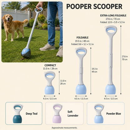 Dog pooper scooper size and color guide