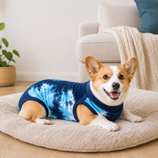 Paws in Awe Dog Post Surgery Recovery Suit - Soft Anti-Lick Protective Onesie for Spay Neuter Recovery image 1
