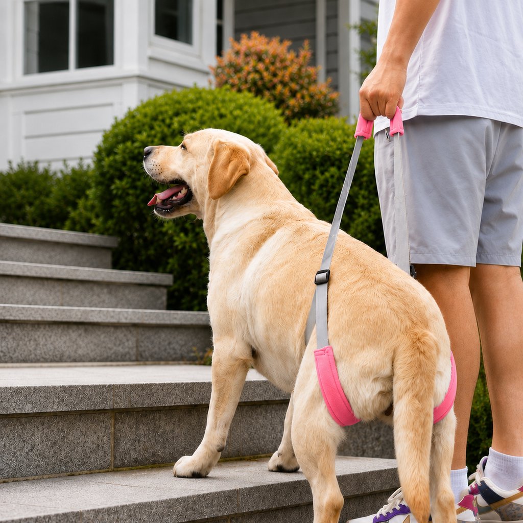 Paws in Awe Dog Rear Leg Lift Support Sling for Stairs & Cars - Senior Dog Mobility Support image 10