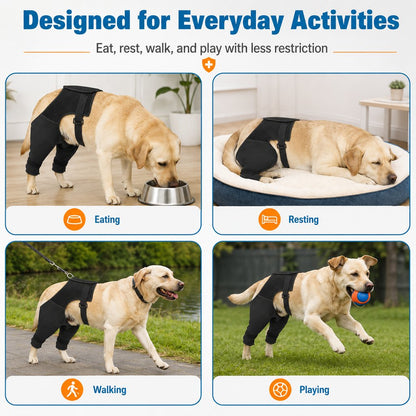Paws in Awe Dog Rear Leg Recovery Sleeve for Post-Surgery Care & Licking Protection image 4
