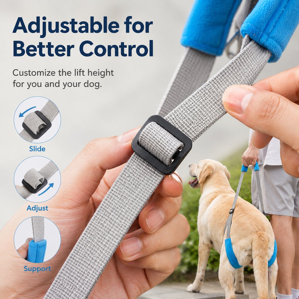 Paws in Awe Dog Rear Leg Lift Support Sling for Stairs & Cars - Senior Dog Mobility Support image 4