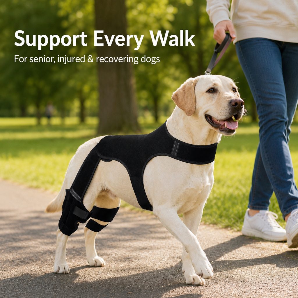 Paws in Awe RearGuard Dog Rear Leg Support Brace - Anti-Slip Hind Leg Stability Wrap for Senior Dogs, Hardwood Floors & Recovery Walks image 4