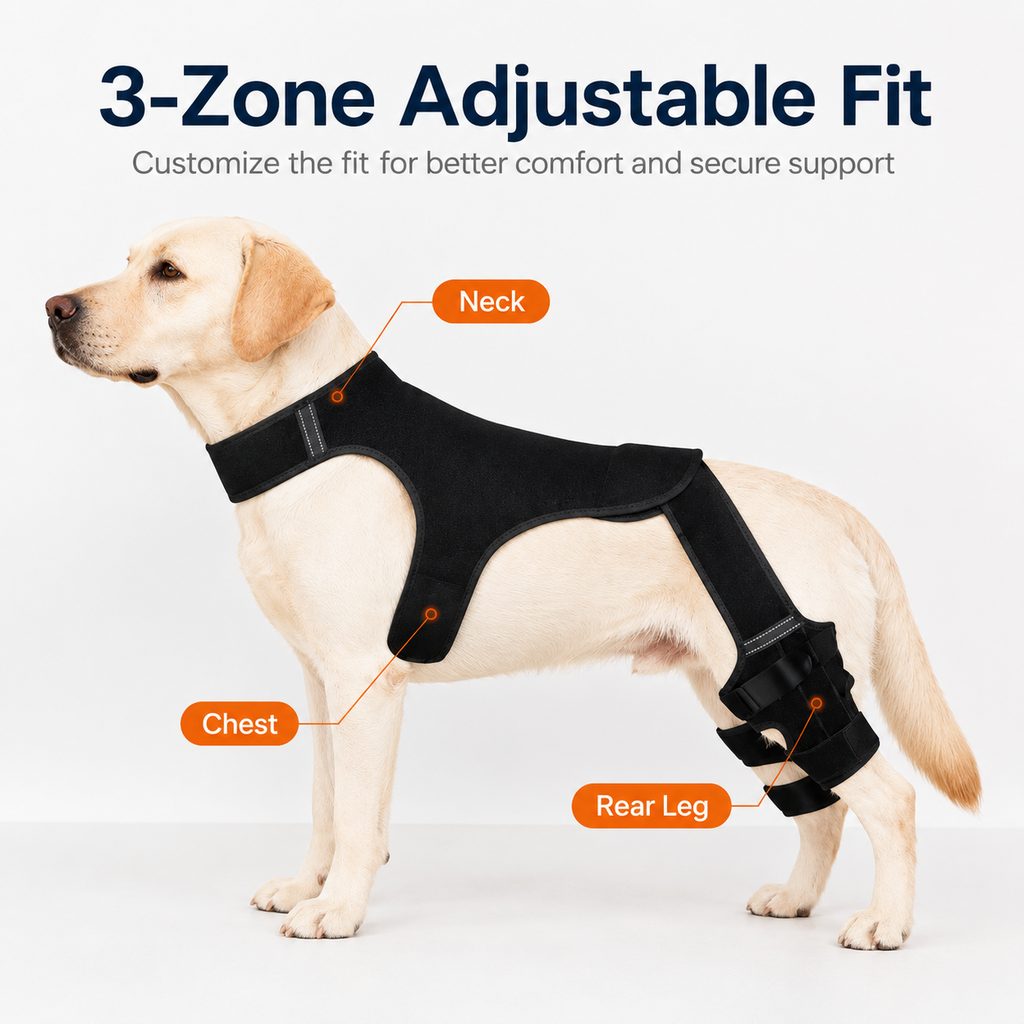 Paws in Awe RearGuard Dog Rear Leg Support Brace - Anti-Slip Hind Leg Stability Wrap for Senior Dogs, Hardwood Floors & Recovery Walks image 6