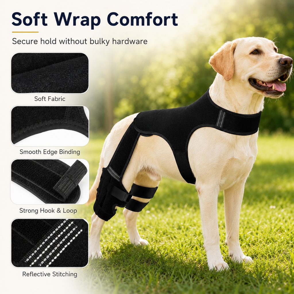 Paws in Awe RearGuard Dog Rear Leg Support Brace - Anti-Slip Hind Leg Stability Wrap for Senior Dogs, Hardwood Floors & Recovery Walks image 8