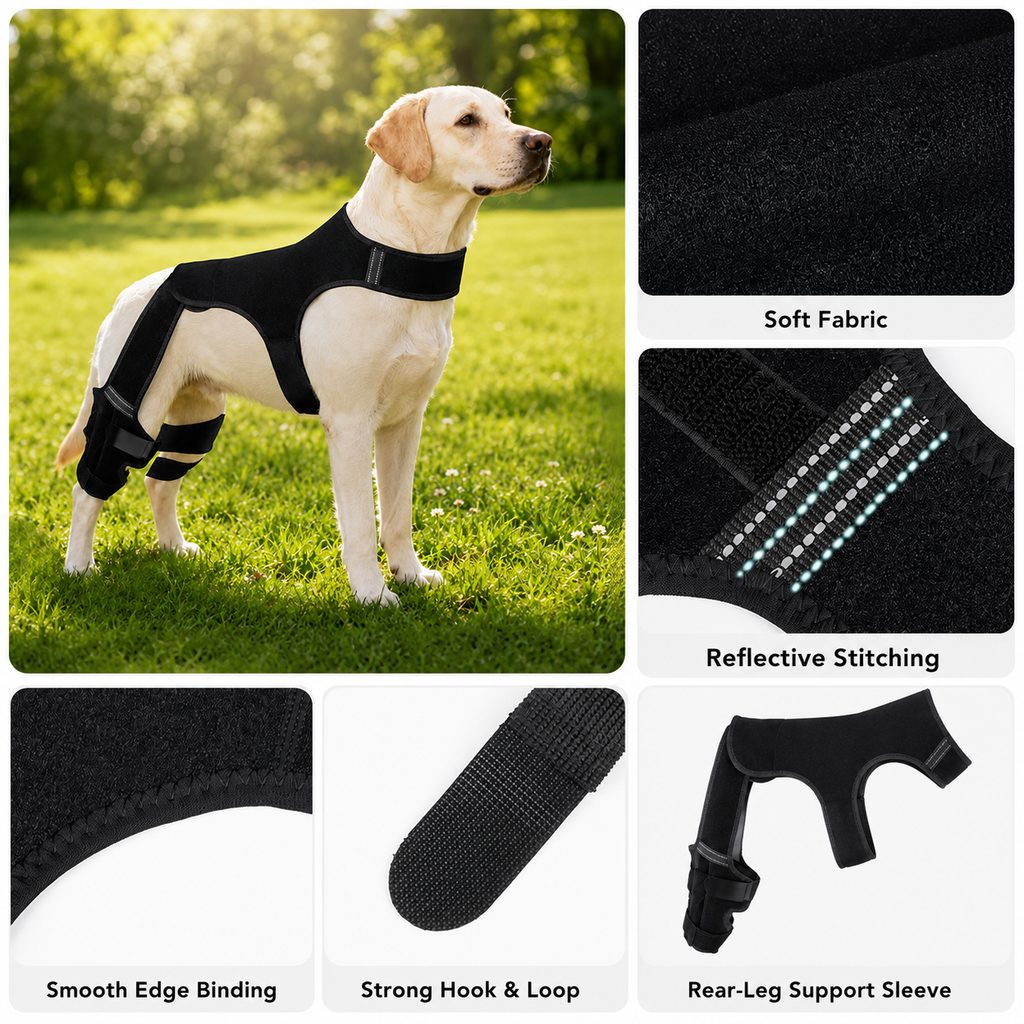 Paws in Awe RearGuard Dog Rear Leg Support Brace - Anti-Slip Hind Leg Stability Wrap for Senior Dogs, Hardwood Floors & Recovery Walks image 9