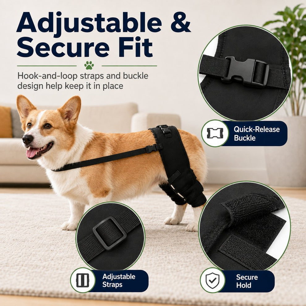 Paws in Awe Dog Rear Leg Support Brace for Senior & Weak Dogs - Adjustable Hind Leg Mobility Support for Walking & Daily Care image 5