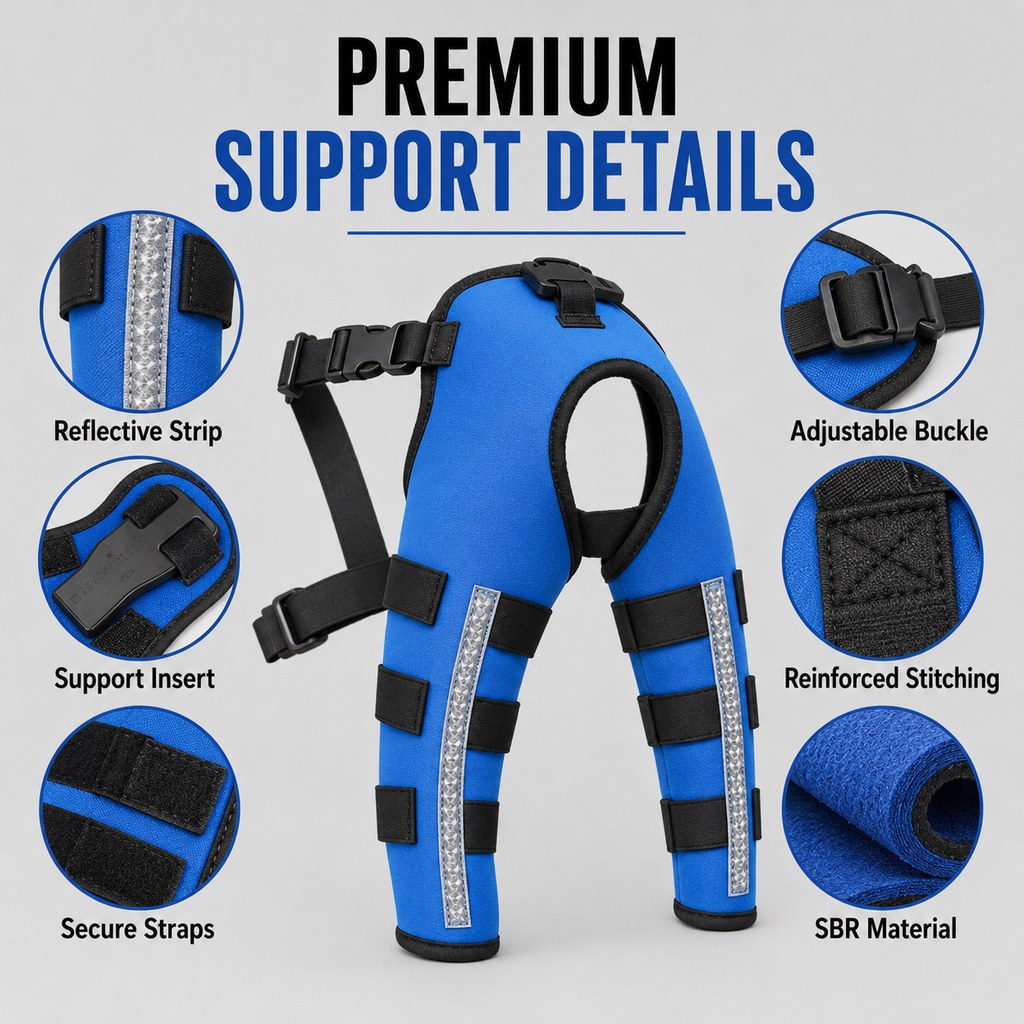 Paws in Awe Reflective Dog Rear Leg Support Brace for Evening Walks & Recovery Comfort image 6