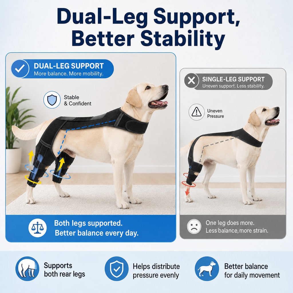 Paws in Awe Dog Rear Leg Support Harness for Senior Dogs - Dual Hind Leg Mobility Aid for Walking & Standing image 9
