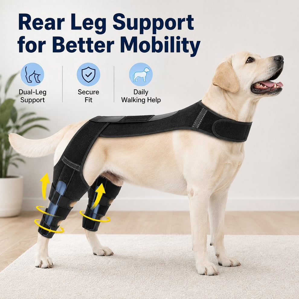 Paws in Awe Dog Rear Leg Support Harness for Senior Dogs - Dual Hind Leg Mobility Aid for Walking & Standing image 7