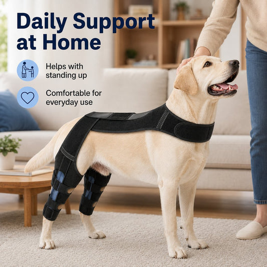 Paws in Awe Dog Rear Leg Support Harness for Senior Dogs - Dual Hind Leg Mobility Aid for Walking & Standing image 2