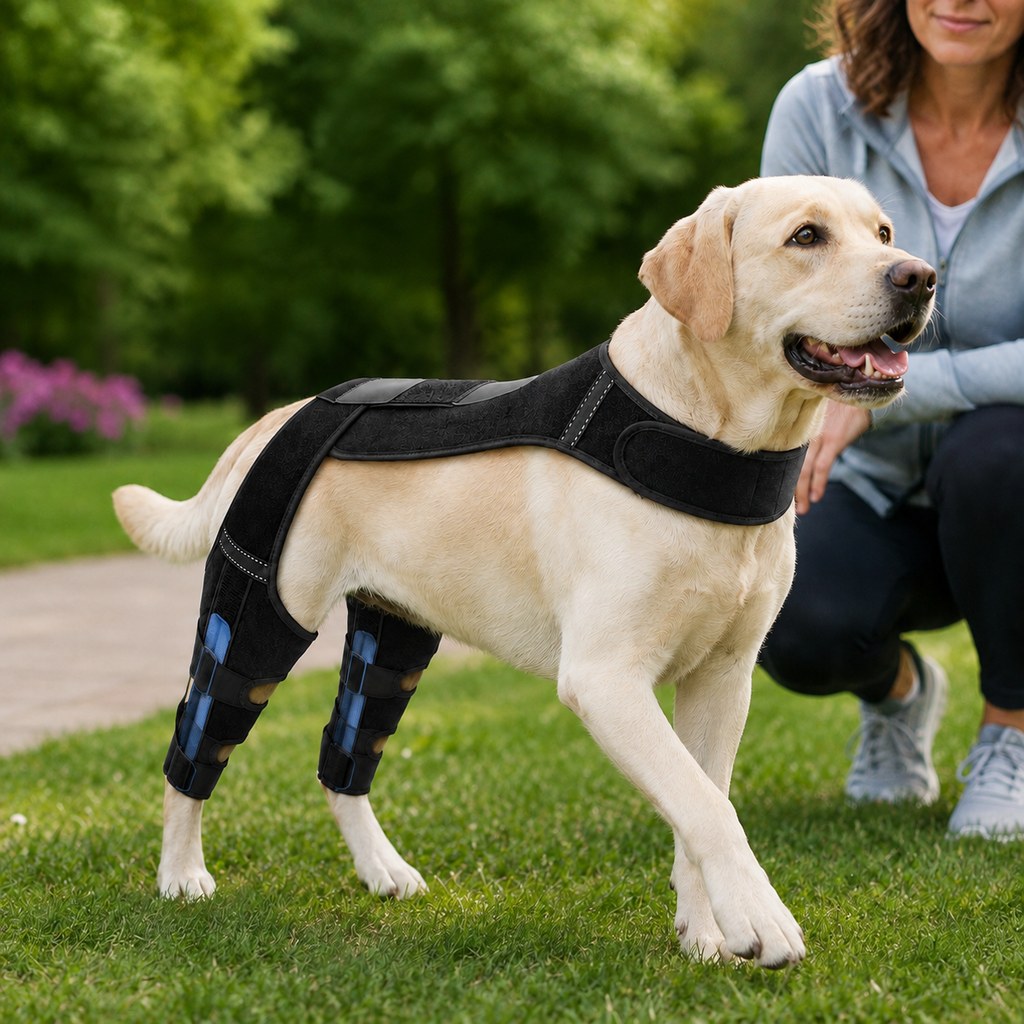 Paws in Awe Dog Rear Leg Support Harness for Senior Dogs - Dual Hind Leg Mobility Aid for Walking & Standing image 1