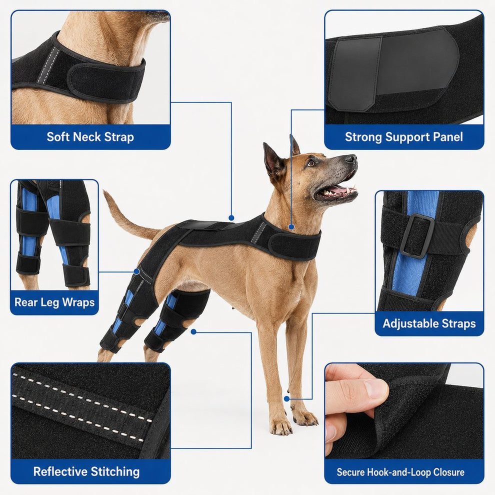 Paws in Awe Dog Rear Leg Support Harness for Senior Dogs - Dual Hind Leg Mobility Aid for Walking & Standing image 8