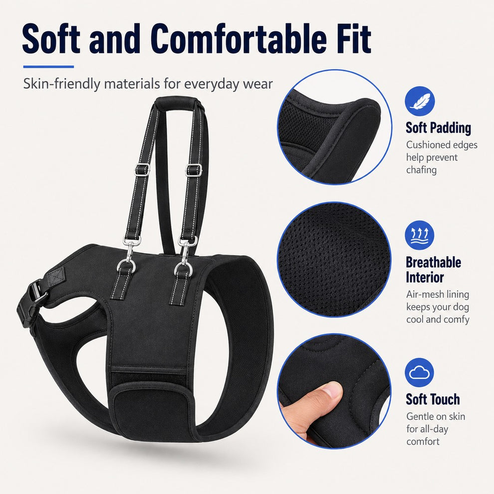 Paws in Awe Dog Rear Leg Support Harness for Senior Dogs - Walking & Mobility Lift Assistance image 7