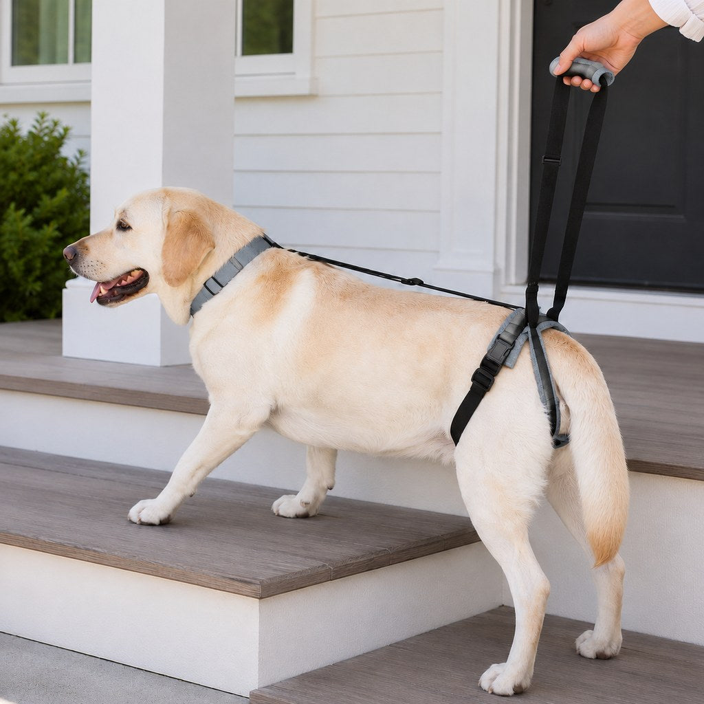 Adjustable dog rear lift support harness main image