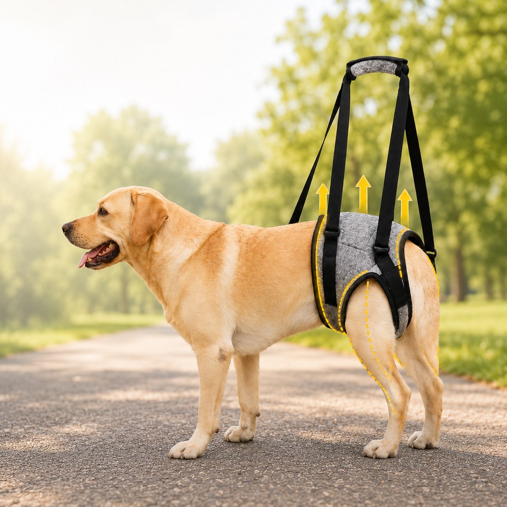 Paws in Awe Dog Rear Support Harness for Stairs, Walks & Car Rides - Mobility Lift Sling for Senior Dogs with Weak Hind Legs image 11