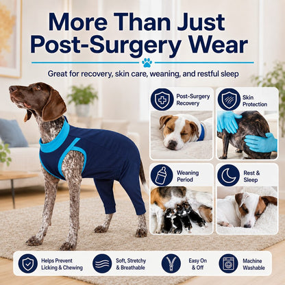 Paws in Awe Dog Recovery Suit with Rear Leg Coverage - Anti-Lick Cone Alternative image 10