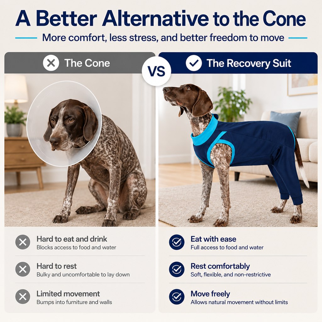 Paws in Awe Dog Recovery Suit with Rear Leg Coverage - Anti-Lick Cone Alternative image 5