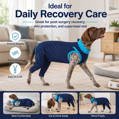 Paws in Awe Dog Recovery Suit with Rear Leg Coverage - Anti-Lick Cone Alternative image 3
