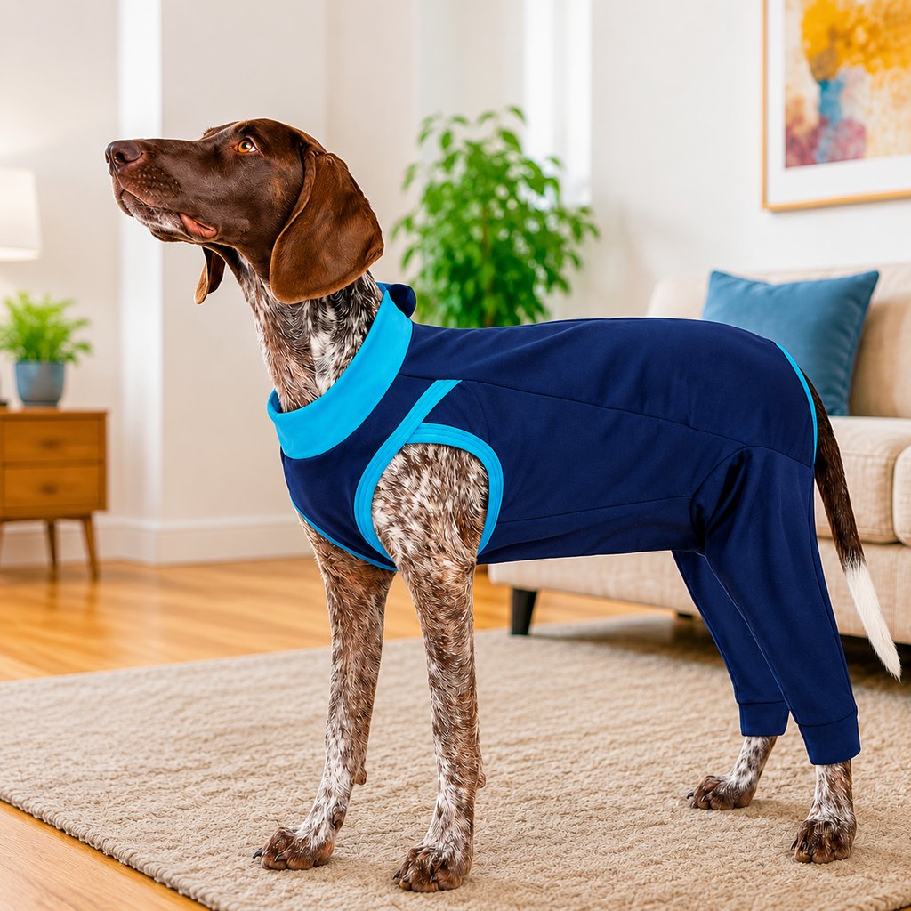 Paws in Awe Dog Recovery Suit with Rear Leg Coverage - Anti-Lick Cone Alternative image 1