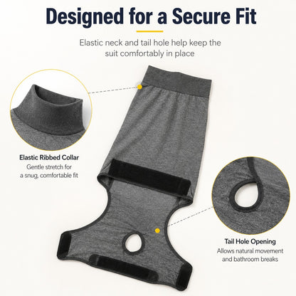 Paws in Awe Dog Recovery Suit with Pad Layer for Post-Surgery, Heat Cycles & Licking Protection image 8
