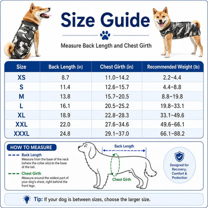 Paws in Awe Dog Post-Surgery Recovery Suit for Spay & Neuter - Anti-Lick Cone Alternative image 10