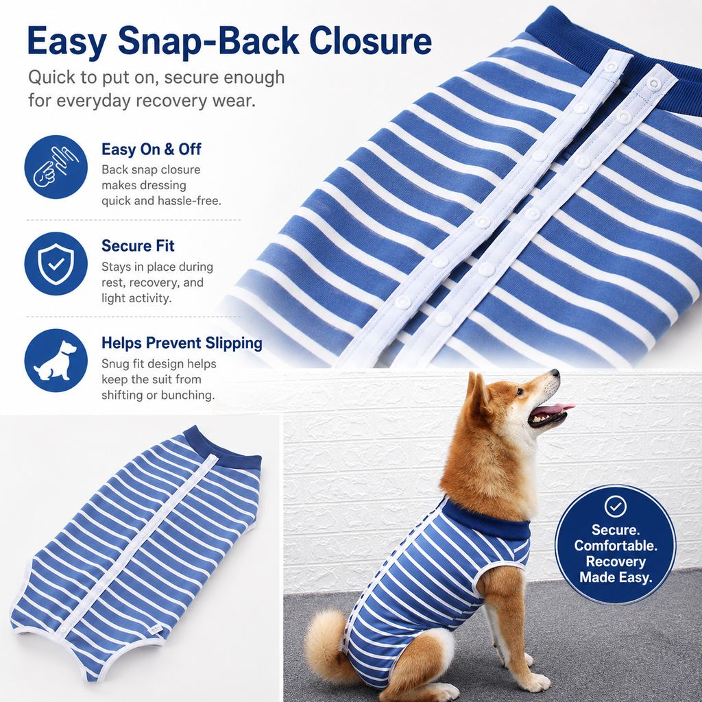 Paws in Awe Dog Post-Surgery Recovery Suit for Spay & Neuter - Anti-Lick Cone Alternative image 4