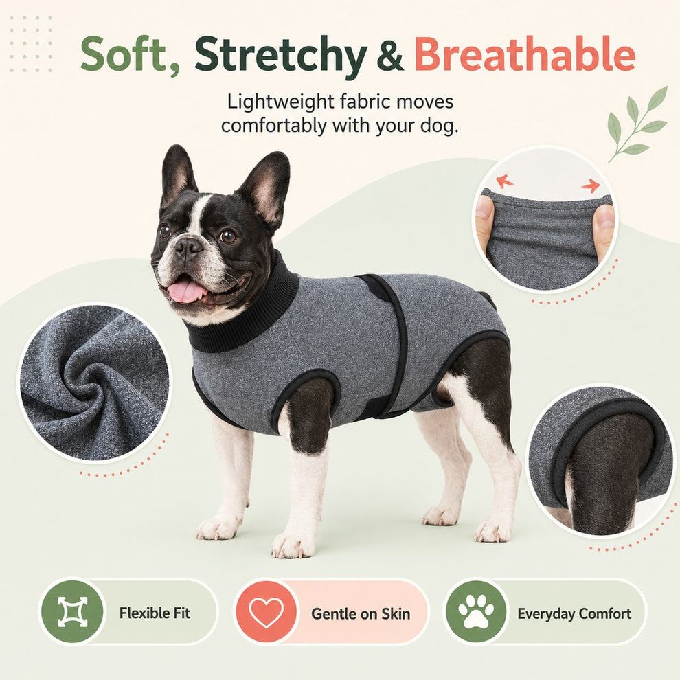 Paws in Awe Dog Recovery Suit After Surgery - Soft Adjustable Post-Surgery Bodysuit, Comfortable Cone Alternative image 6