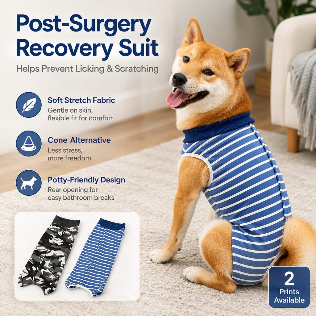 Paws in Awe Dog Post-Surgery Recovery Suit for Spay & Neuter - Anti-Lick Cone Alternative image 5