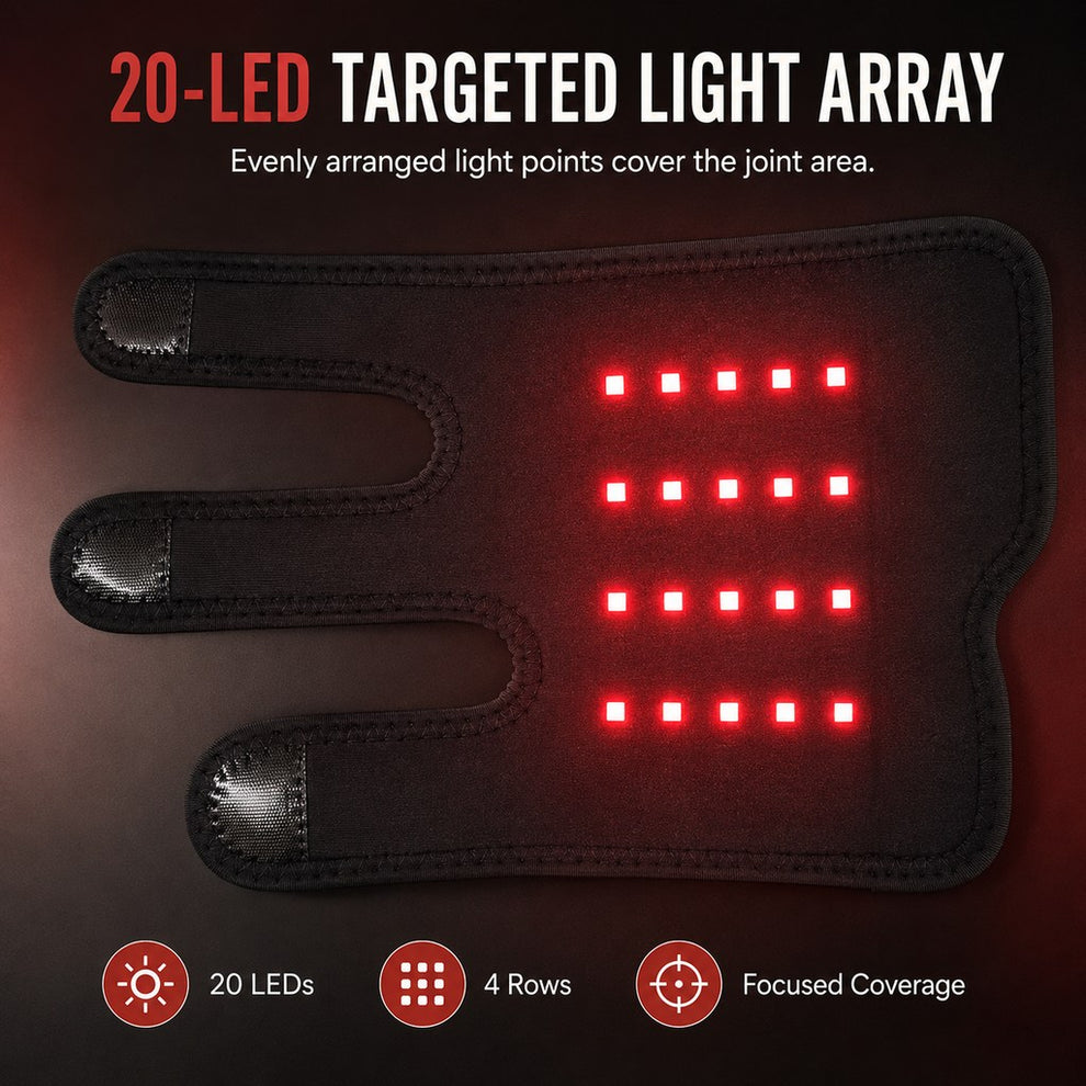 Paws in Awe Dog Red Light Joint Wrap for Senior Dogs & Post-Walk Comfort - 20-LED Adjustable Mobility Support image 5
