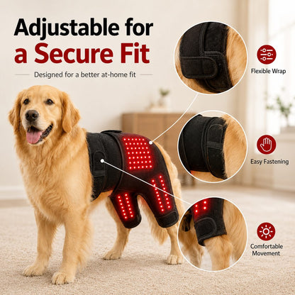 Paws in Awe Wearable Dog Red Light Therapy Wrap for At-Home Hip & Leg Care - Hands-Free 660nm + 850nm image 9