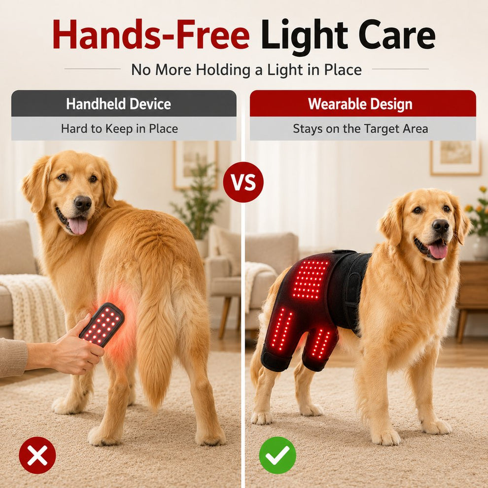 Paws in Awe Wearable Dog Red Light Therapy Wrap for At-Home Hip & Leg Care - Hands-Free 660nm + 850nm image 5