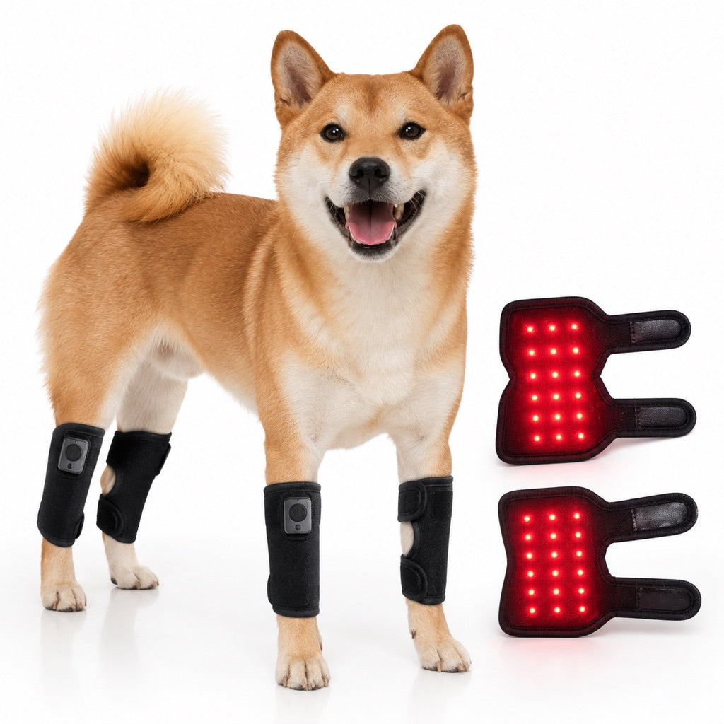 Dog red light therapy knee wrap for senior dog leg comfort