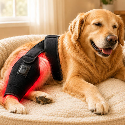 Paws in Awe Dog Red Light Therapy Leg Wrap for Senior & Active Dogs - 660nm/850nm Hind Leg Comfort & Mobility Support image 1