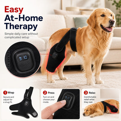 Paws in Awe Dog Red Light Therapy Leg Wrap for Senior & Active Dogs - 660nm/850nm Hind Leg Comfort & Mobility Support image 4