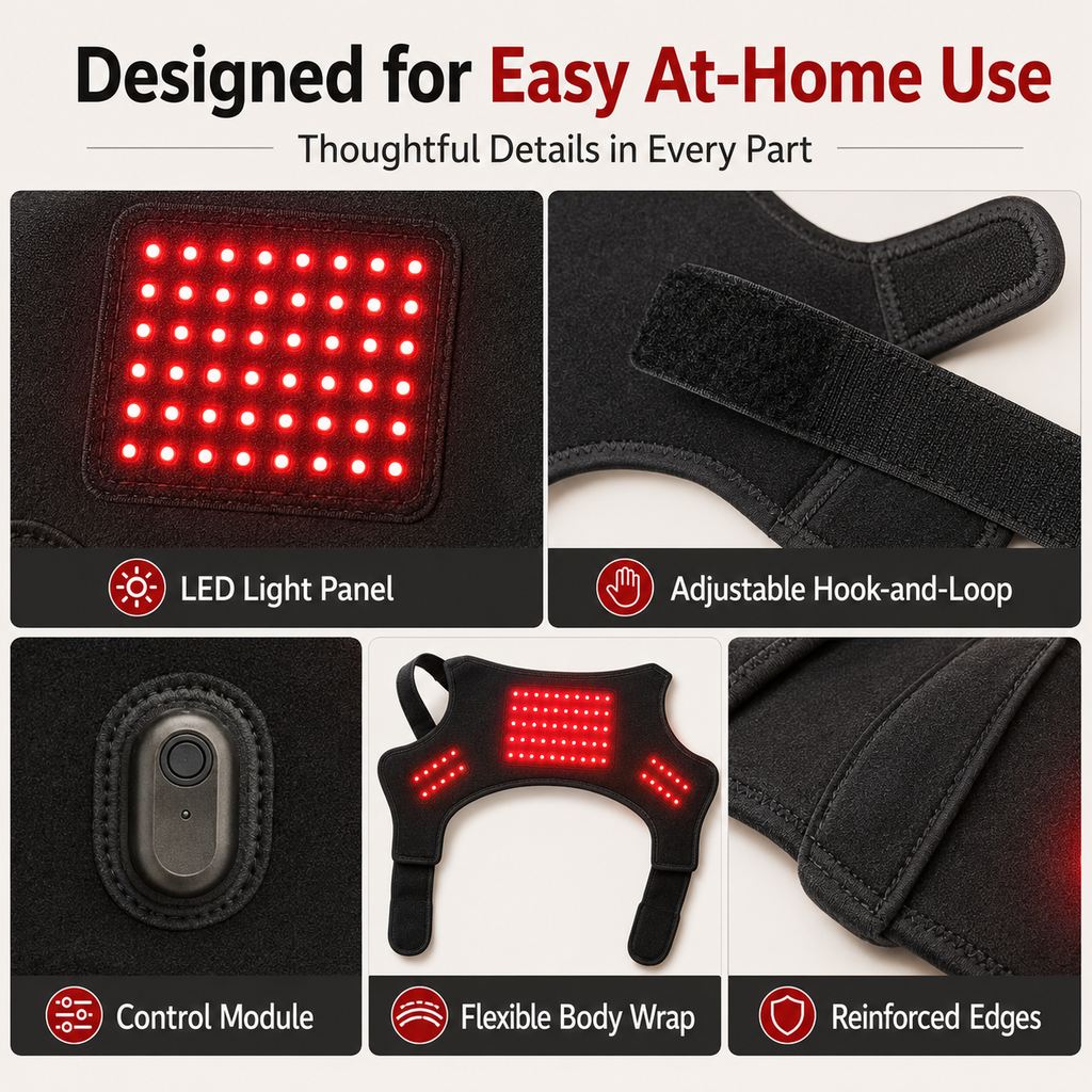 Paws in Awe Wearable Dog Red Light Therapy Wrap for At-Home Hip & Leg Care - Hands-Free 660nm + 850nm image 8
