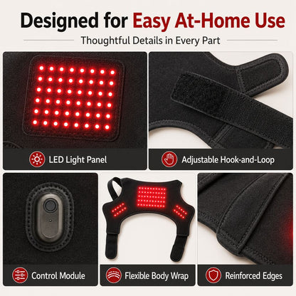 Paws in Awe Wearable Dog Red Light Therapy Wrap for At-Home Hip & Leg Care - Hands-Free 660nm + 850nm image 8