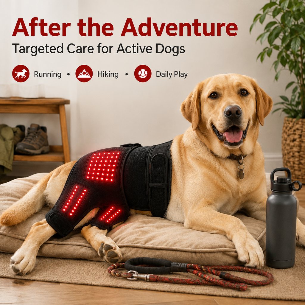 Paws in Awe Wearable Dog Red Light Therapy Wrap for At-Home Hip & Leg Care - Hands-Free 660nm + 850nm image 2