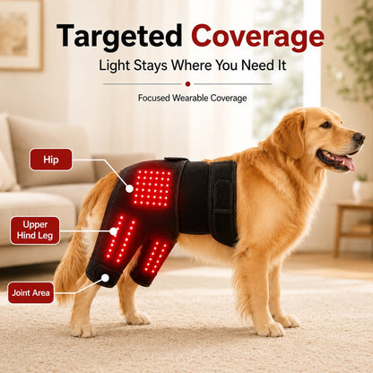 Paws in Awe Wearable Dog Red Light Therapy Wrap for At-Home Hip & Leg Care - Hands-Free 660nm + 850nm image 7